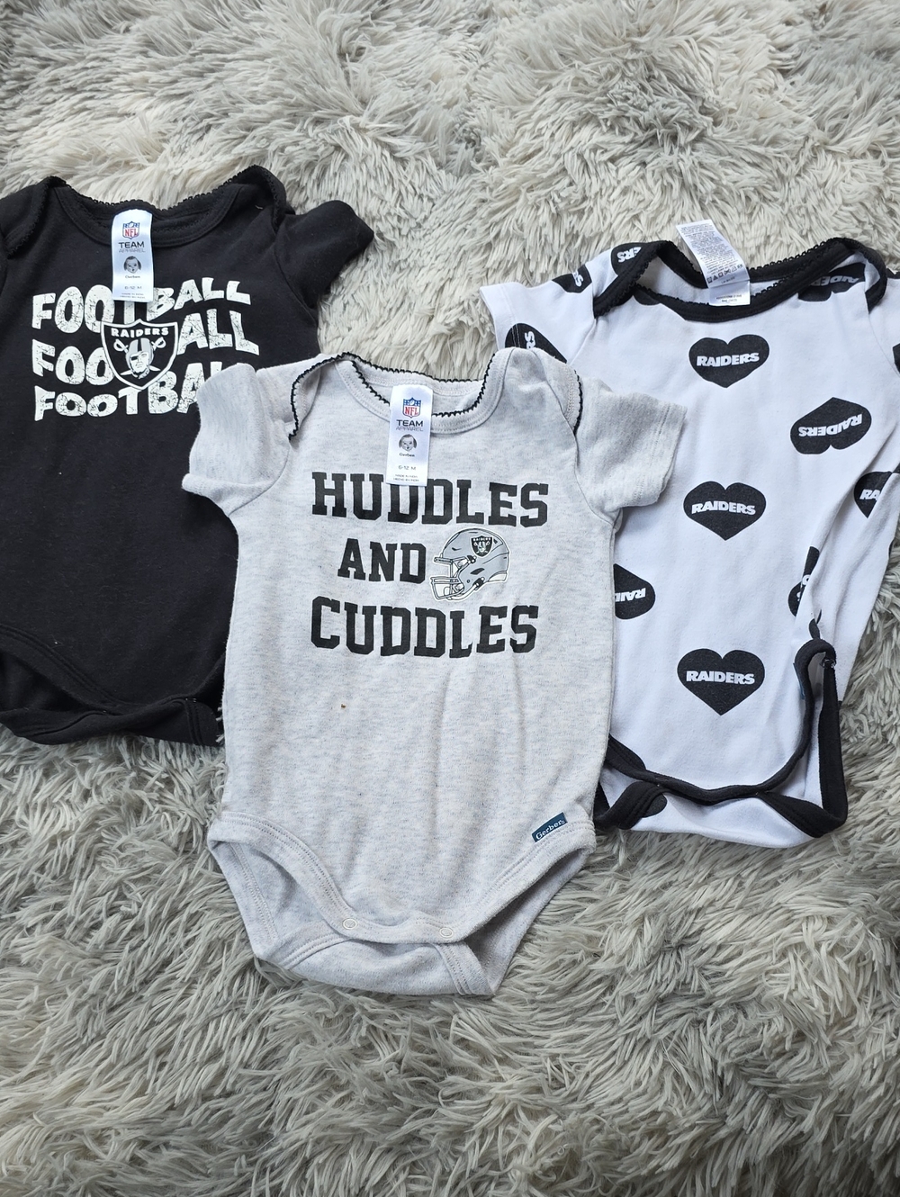 Riders by Lee Kids Black & White Raiders Graphic Onesies - 3-Pack